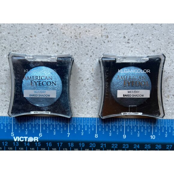 Kleancolor American Eyecon & Eyedol Baked Wet/Dry Shadow smoky & sapphire blue - Picture 4 of 4